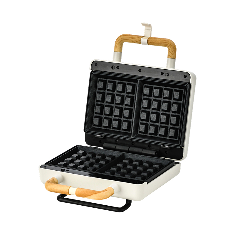 BJX-S003C 800W 2-Slice Waffle factorem Fixarum Plates