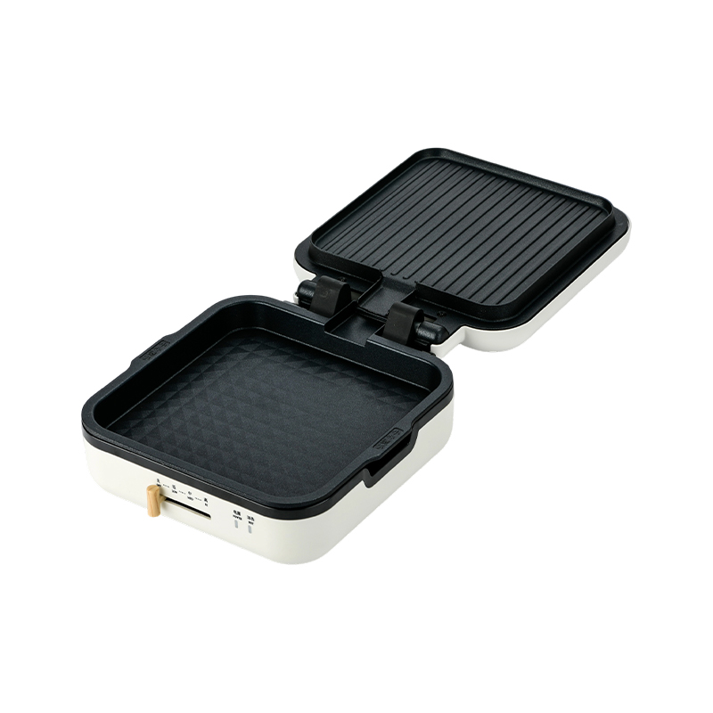 BJX-S017 24x24cm Grill Pan cum Grill (Temperatura Control + Wood Grain Handle)