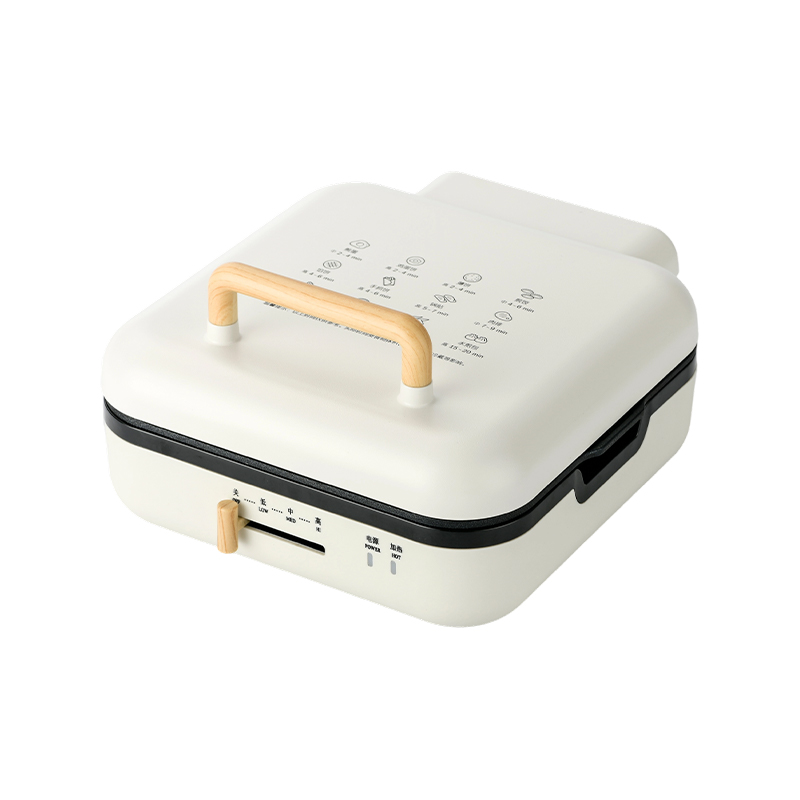 BJX-S017 24x24cm Grill Pan cum Grill (Temperatura Control + Wood Grain Handle)